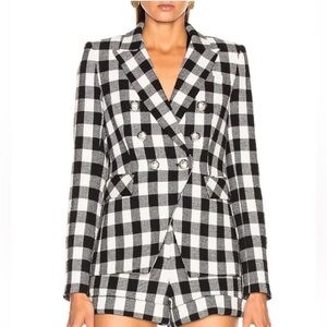 Veronica Beard Miller Dickey Jacket in Black & White check